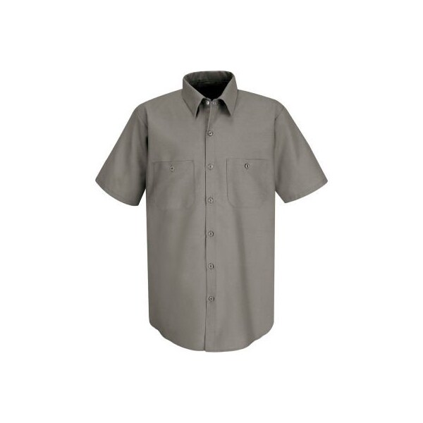 Red Kap Men's Industrial Work Shirt Short Sleeve Gray M SP24